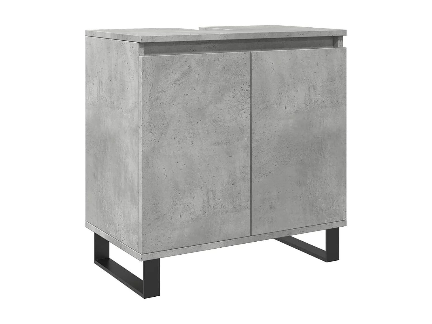 Badkamerkast 58x33x60 cm bewerkt hout betongrijs