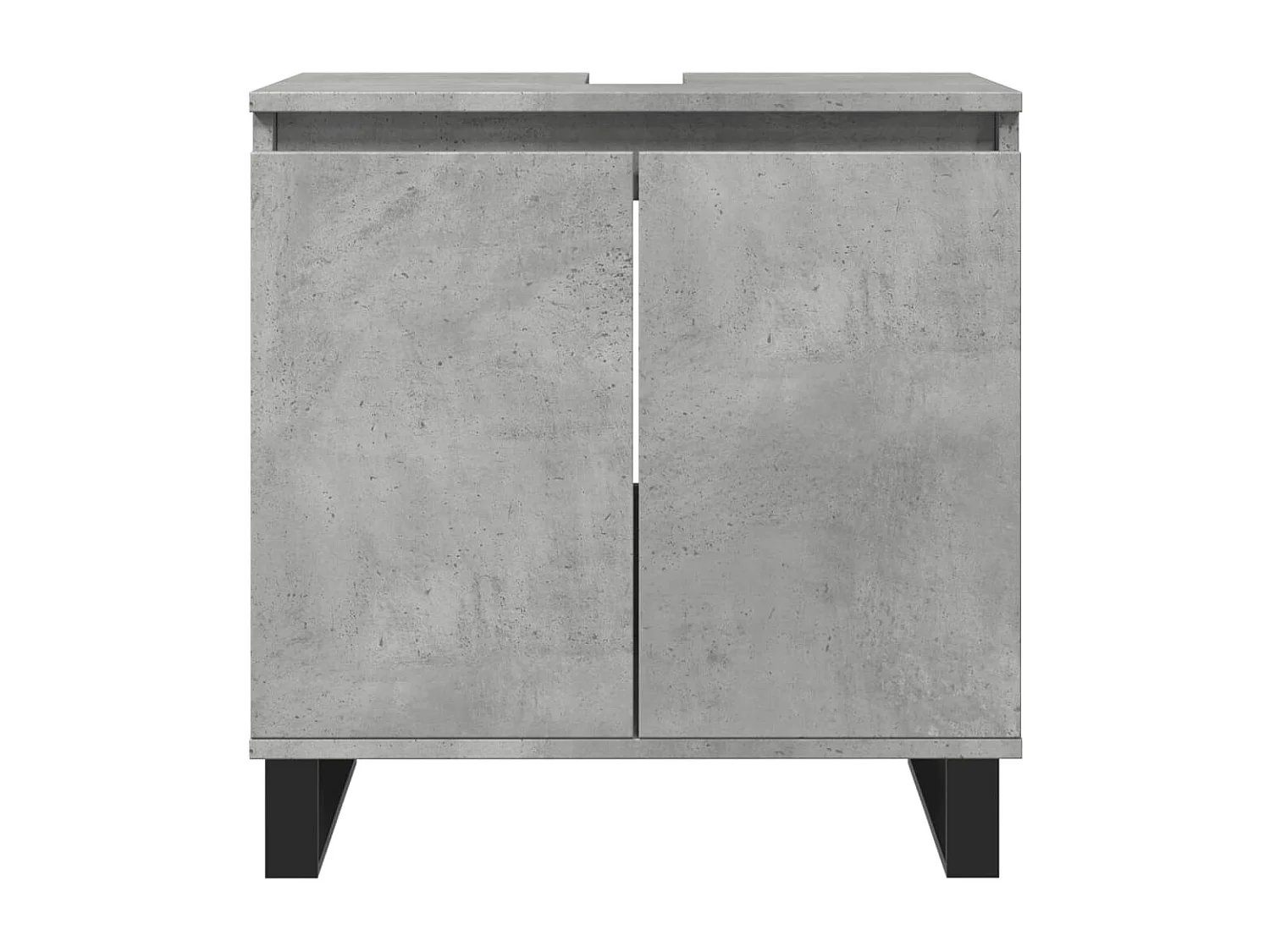 Badkamerkast 58x33x60 cm bewerkt hout betongrijs