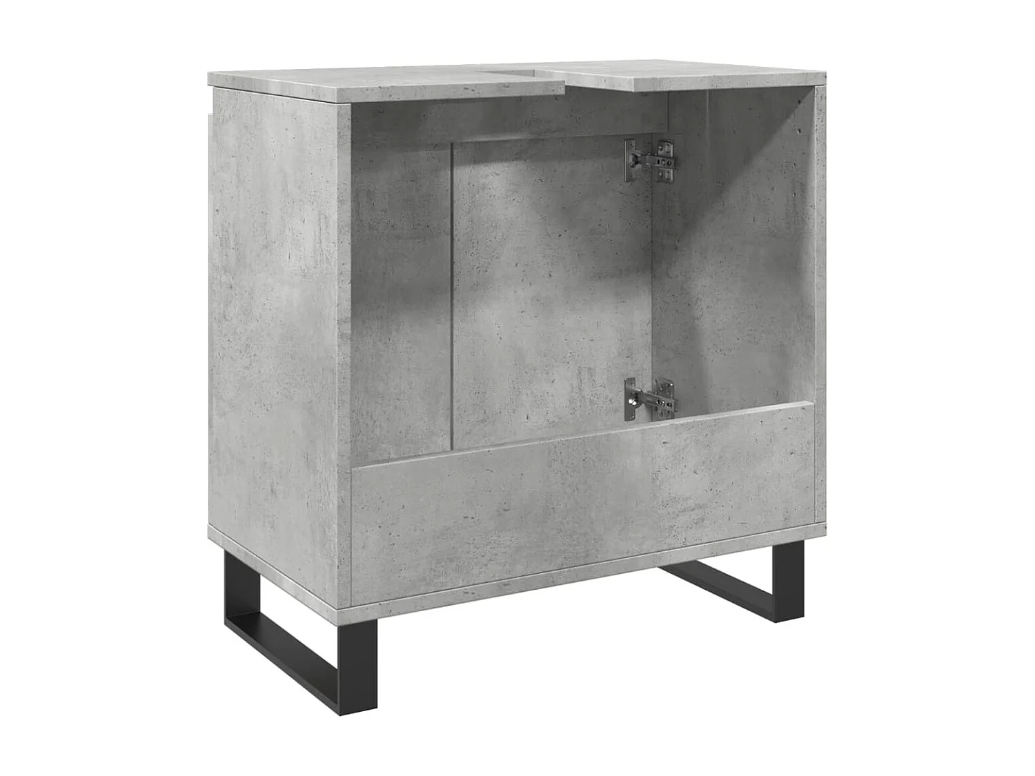 Badkamerkast 58x33x60 cm bewerkt hout betongrijs