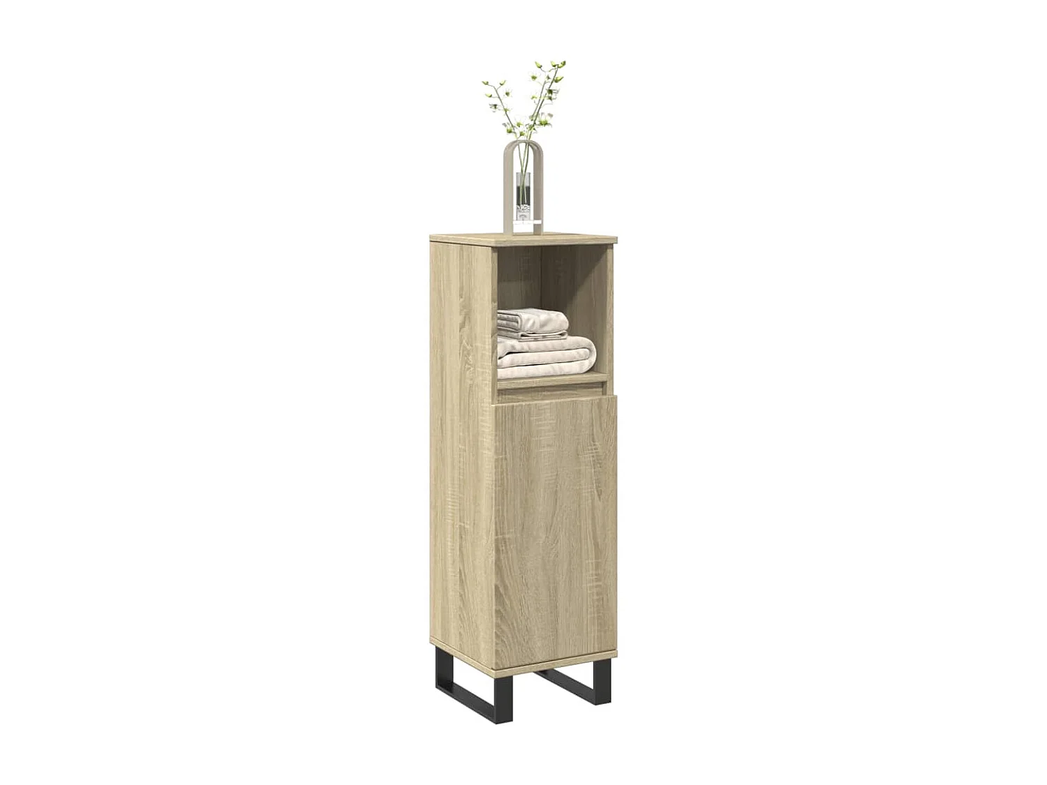 Armoire salle de bain chêne sonoma 30x30x100 cm