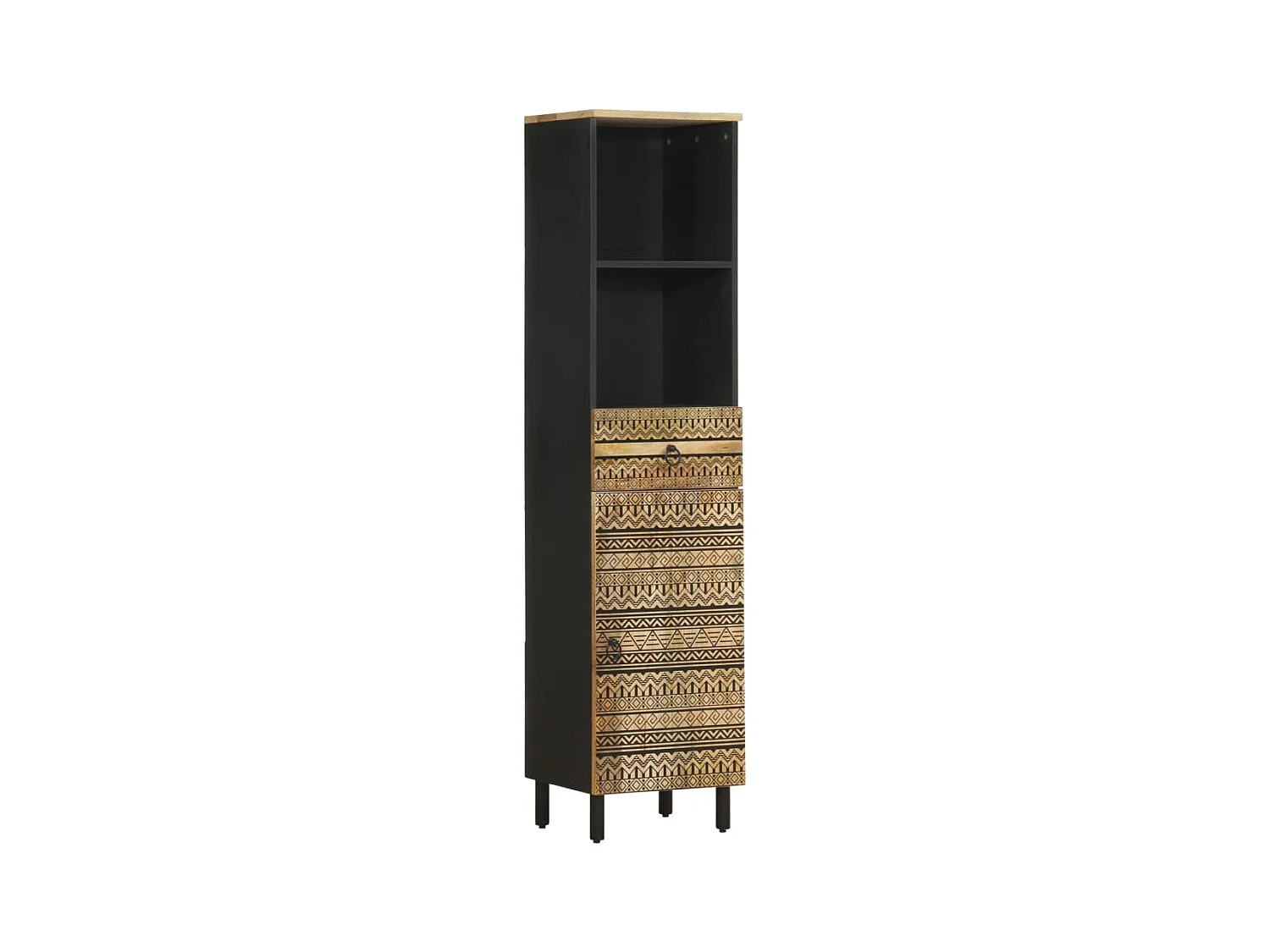 Mobile da Bagno 38x33,5x160 cm in Legno Massello di Mango