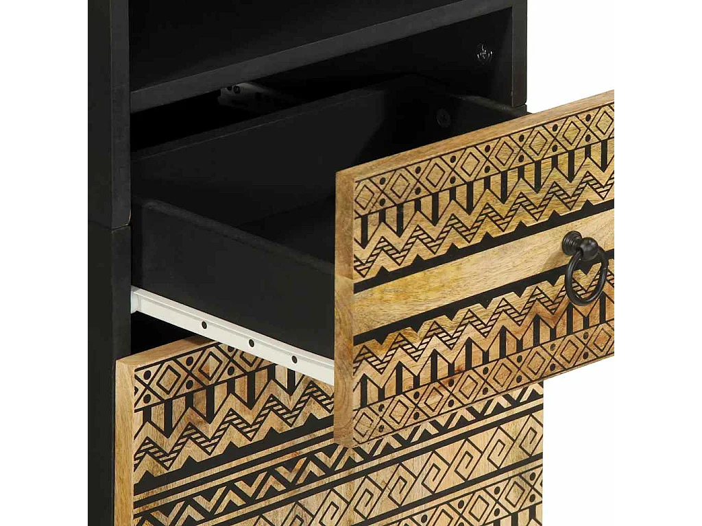 Mueble de baño madera maciza de mango 38x33,5x160 cm