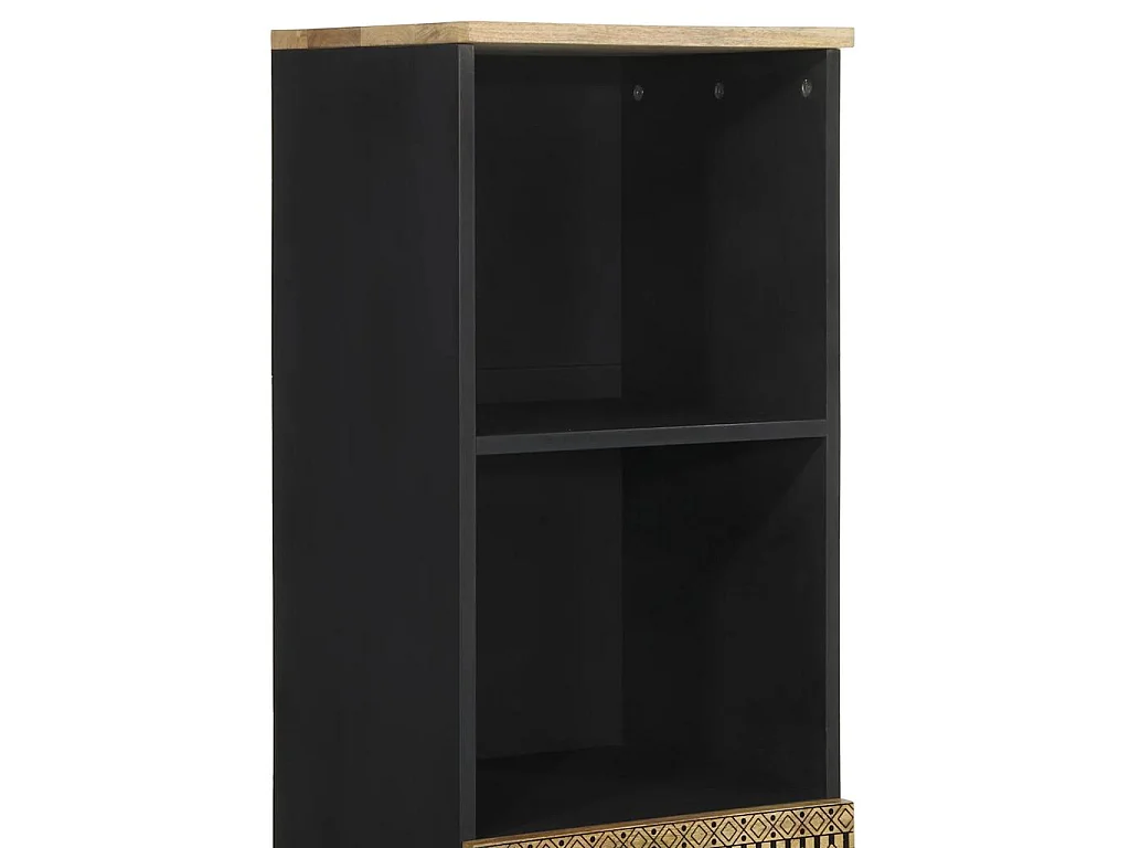 Badkamerkast 38x33,5x160 cm massief mangohout