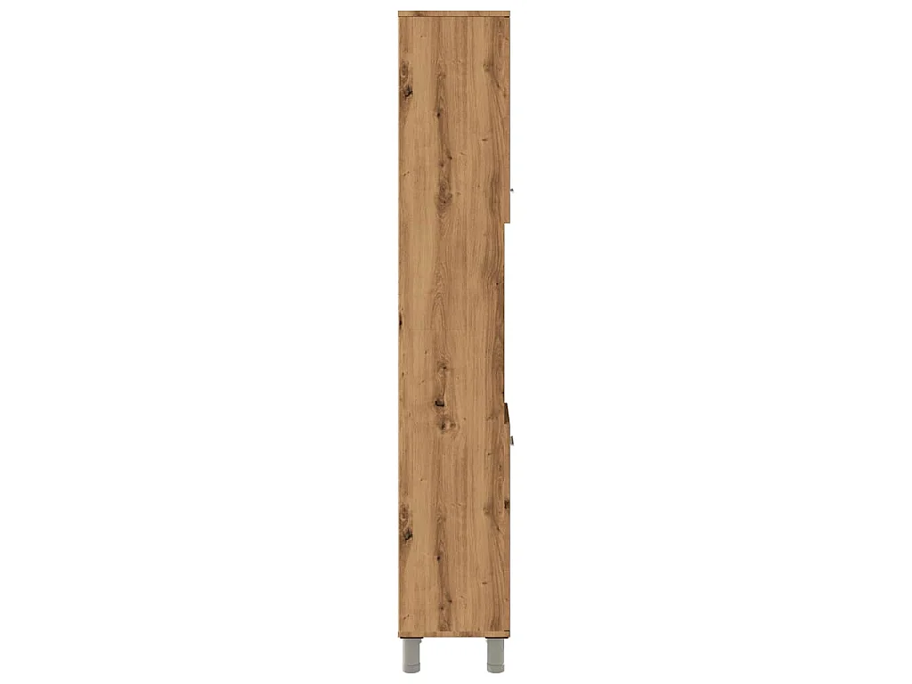 Armoire de salle de bain chêne artisanal 30x30x179 cm