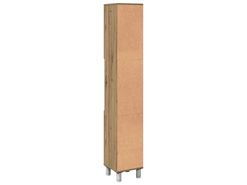 Armoire de salle de bain chêne artisanal 30x30x179 cm