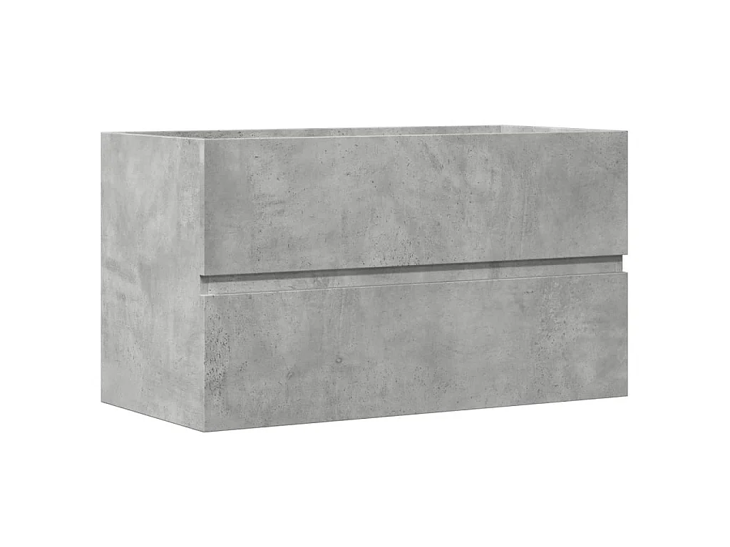 Armoire de salle de bain suspendue gris béton bois d'ingénierie