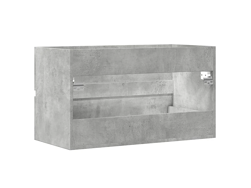 Armoire de salle de bain suspendue gris béton bois d'ingénierie