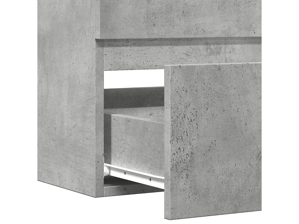 Armoire de salle de bain suspendue gris béton bois d'ingénierie