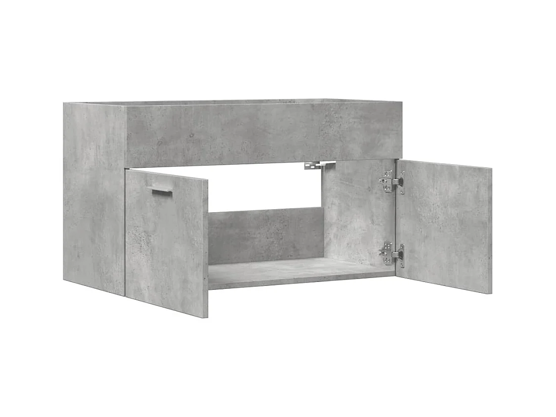 Armoire d'évier Gris béton 80x38,5x46 cm Aggloméré