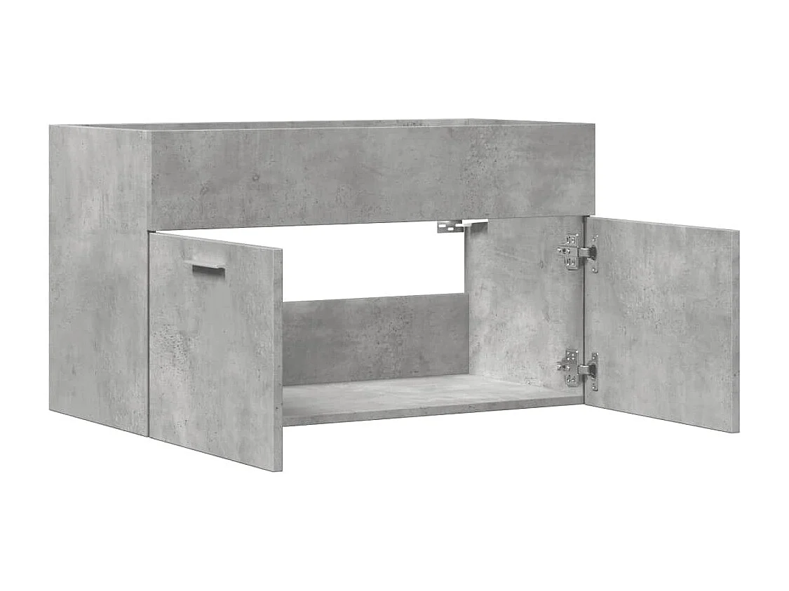 Wastafelkast 80x38,5x46 cm spaanplaat betongrijs