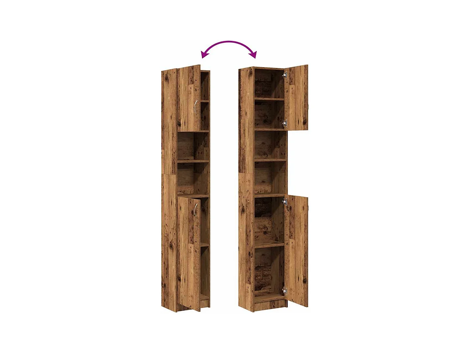 Armoire de salle de bain vieux bois bois d'ingénierie