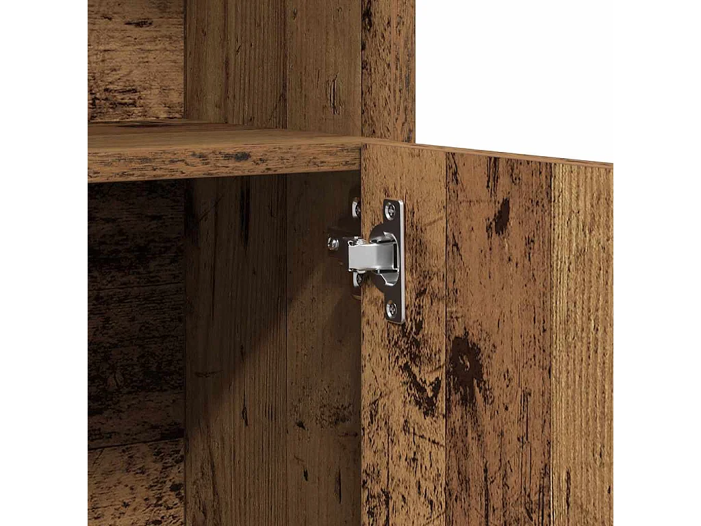 Badschrank Altholz-Optik 32x25,5x190 cm Holzwerkstoff