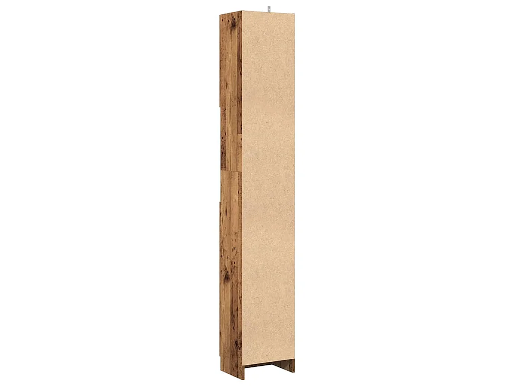 Badschrank Altholz-Optik 32x25,5x190 cm Holzwerkstoff