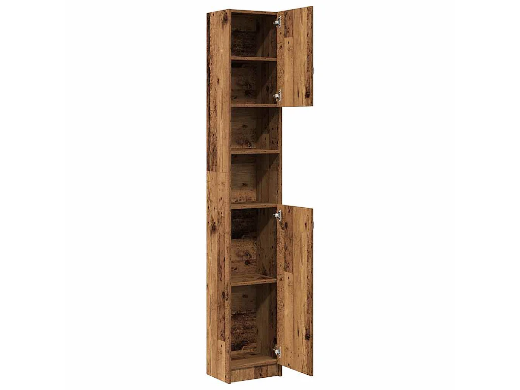 Badschrank Altholz-Optik 32x25,5x190 cm Holzwerkstoff