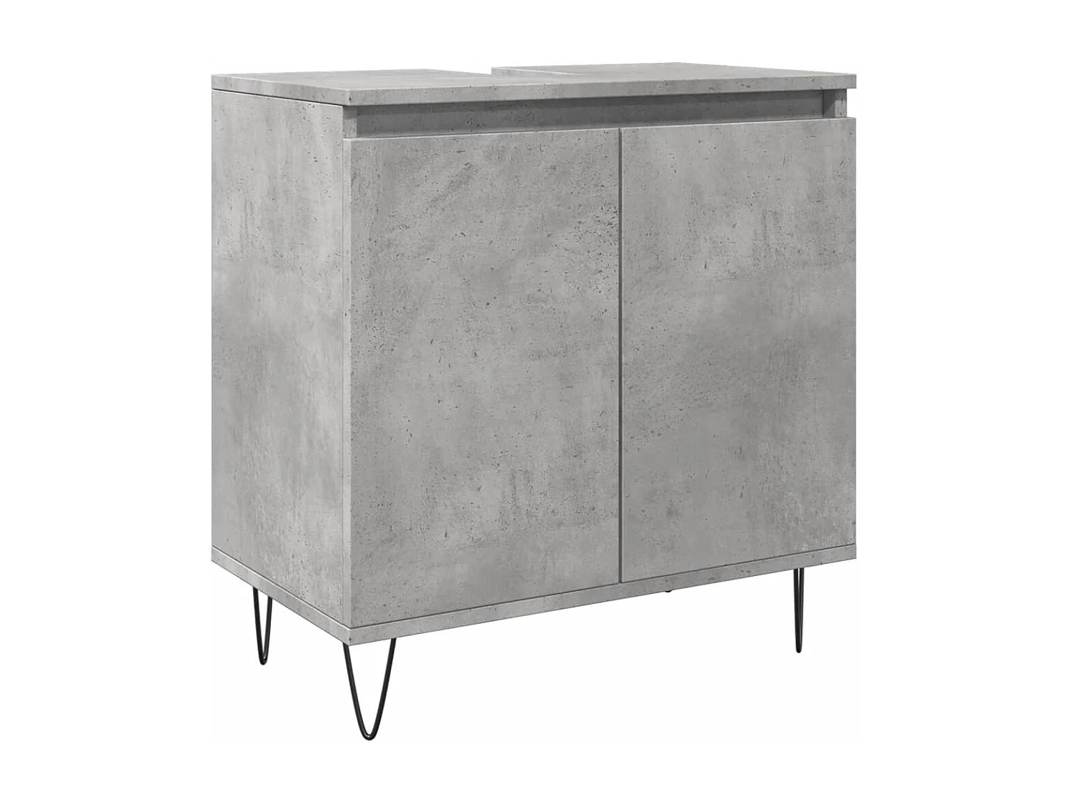 Armoire de bain gris béton 58x33x60 cm bois d'ingénierie