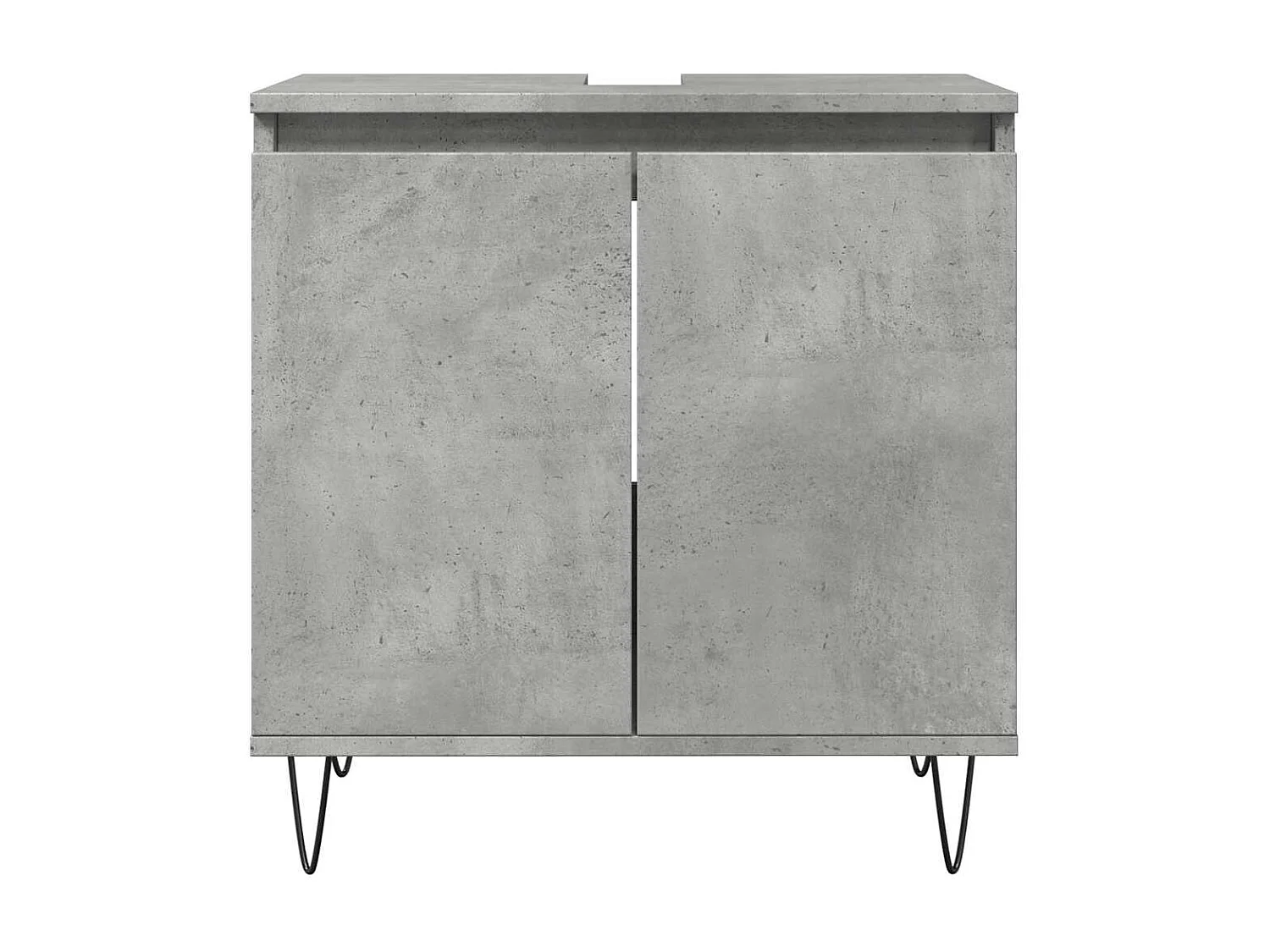 Armoire de bain gris béton 58x33x60 cm bois d'ingénierie
