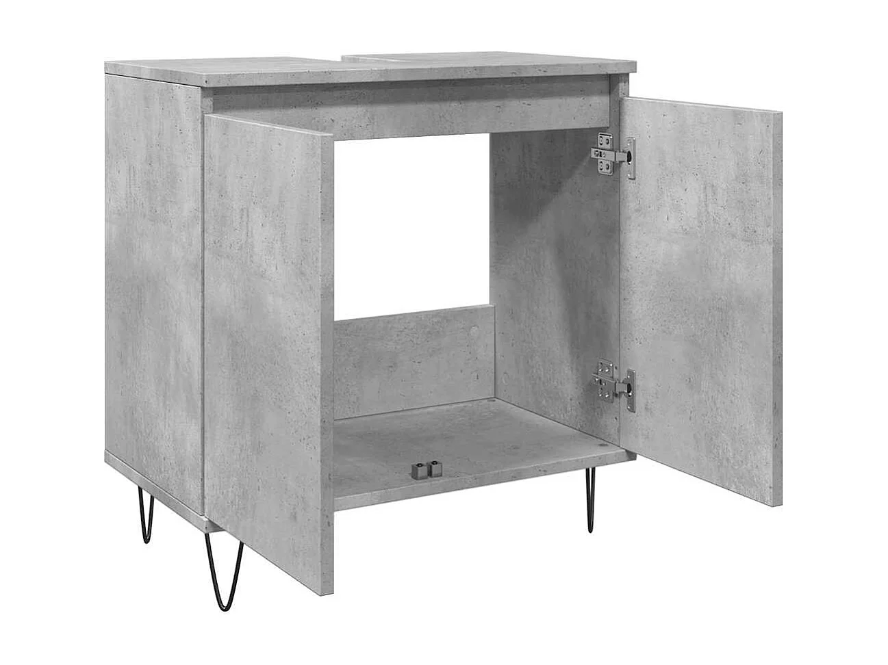 Armoire de bain gris béton 58x33x60 cm bois d'ingénierie