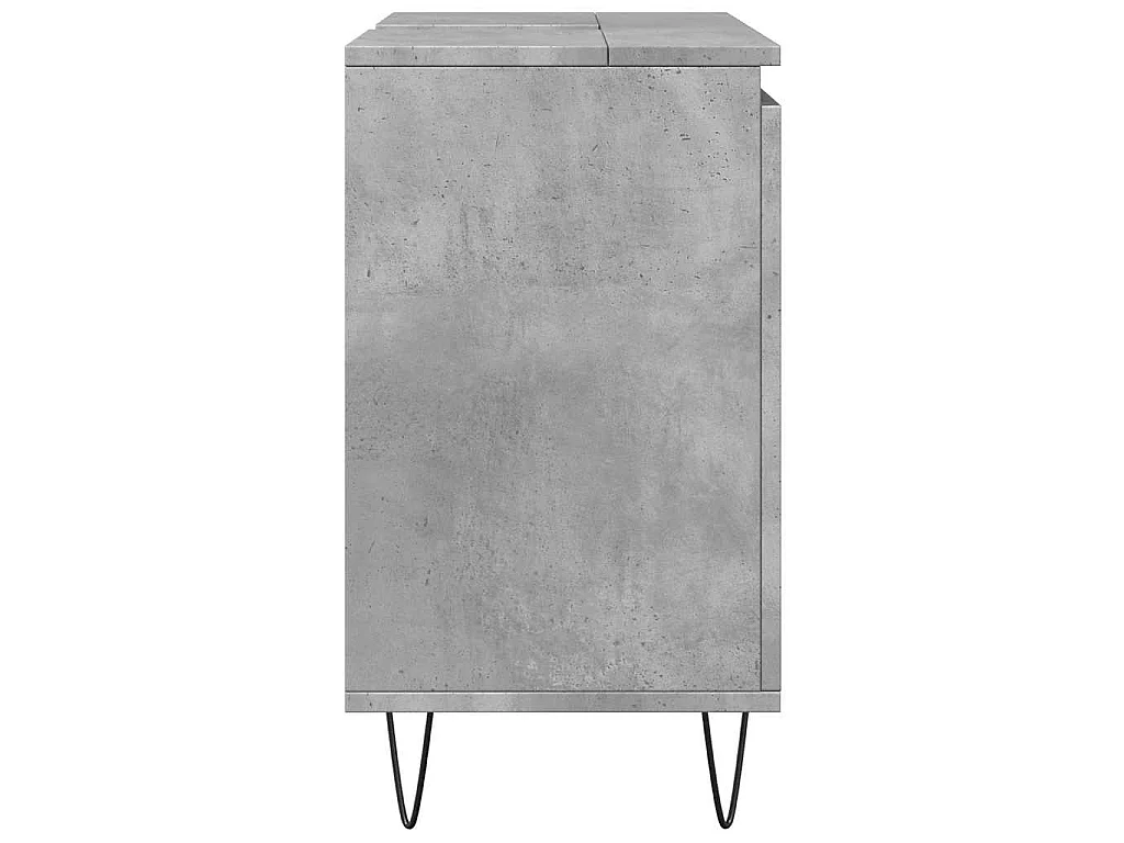Armadietto da Bagno Grigio Cemento 58x33x60cm Legno Multistrato