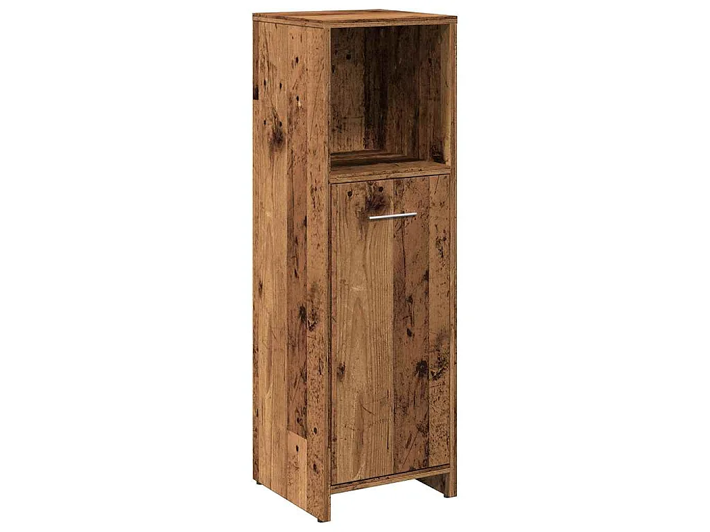 Armoire de salle de bain vieux bois 30x30x95 cm bois ingénierie