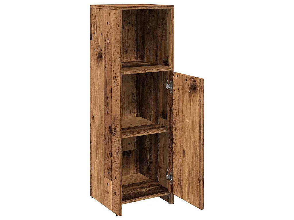 Armoire de salle de bain vieux bois 30x30x95 cm bois ingénierie