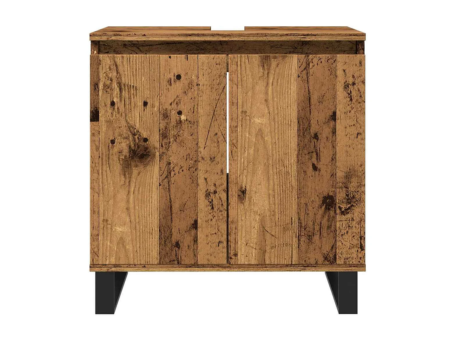 Armario de baño madera de ingeniería envejecida 58x33x60 cm