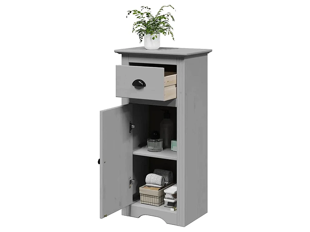 Armoire de salle de bain BODO gris 44x30x90 cm