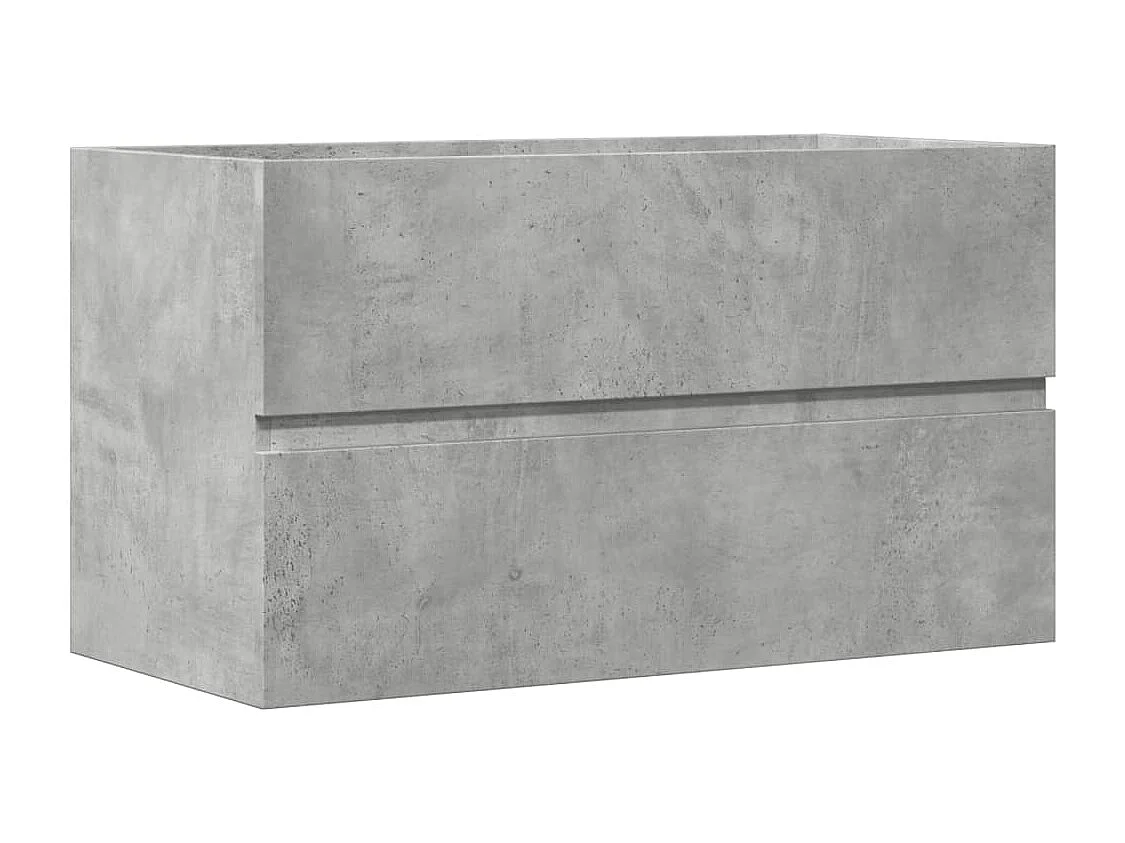 Armoire d'évier Gris béton 90x38,5x45 cm Aggloméré