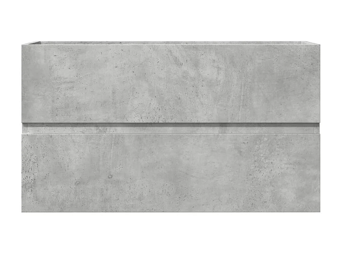 Armoire d'évier Gris béton 90x38,5x45 cm Aggloméré