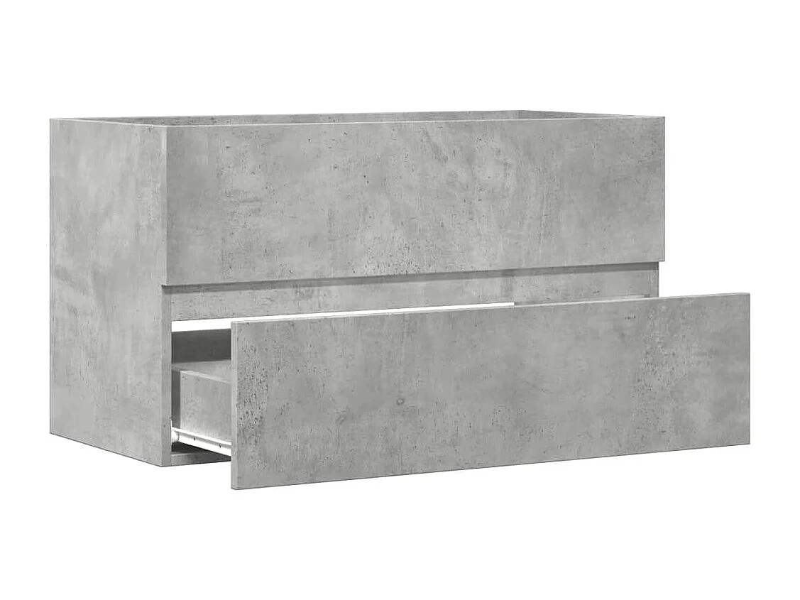 Armoire d'évier Gris béton 90x38,5x45 cm Aggloméré