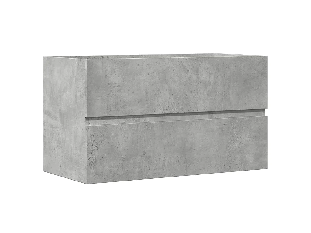 Armoire d'évier Gris béton 90x38,5x45 cm Aggloméré