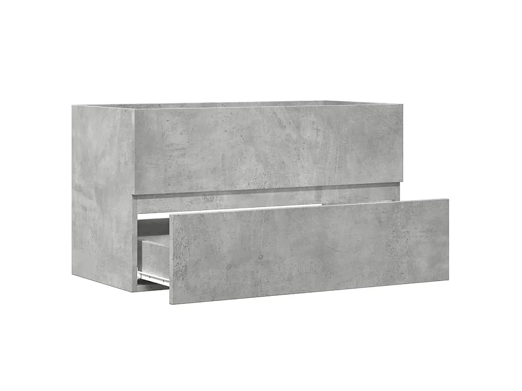Armoire d'évier Gris béton 90x38,5x45 cm Aggloméré