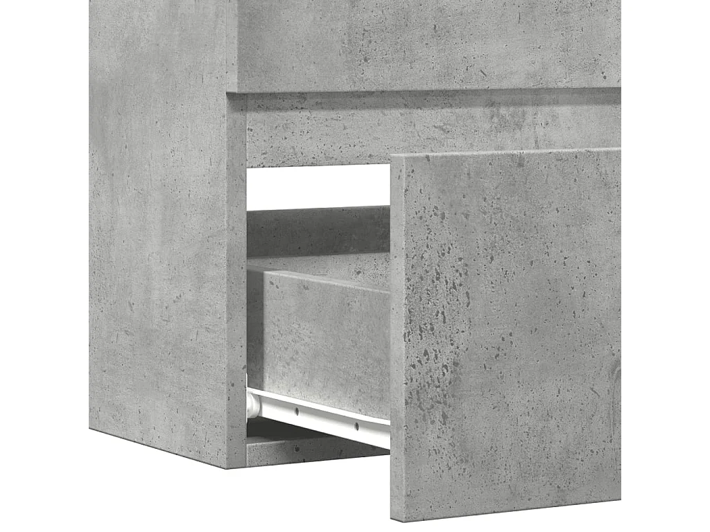 Armoire d'évier Gris béton 90x38,5x45 cm Aggloméré