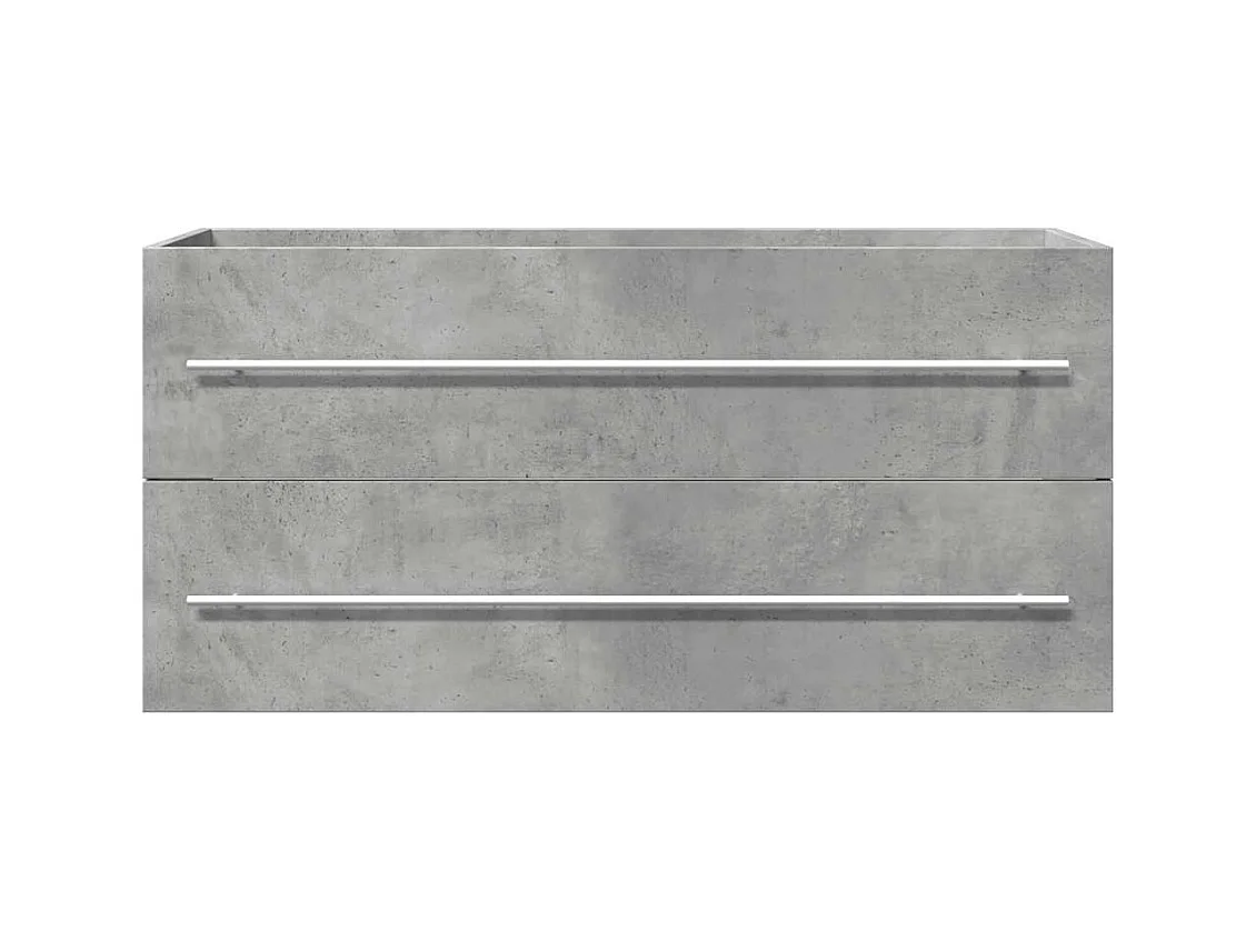 Armoire d'évier Gris béton 100x38,5x48 cm Aggloméré