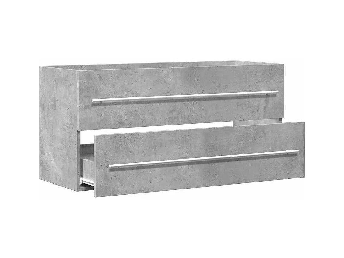 Armoire d'évier Gris béton 100x38,5x48 cm Aggloméré