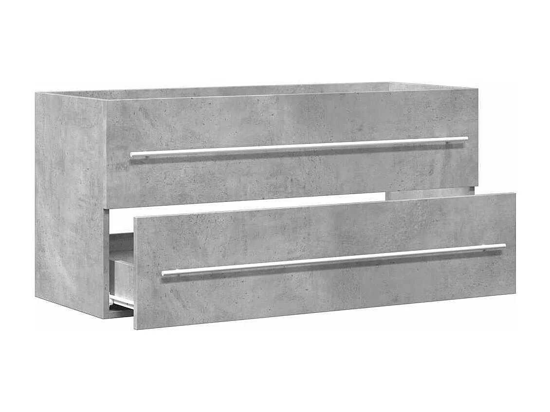 Armoire d'évier Gris béton 100x38,5x48 cm Aggloméré