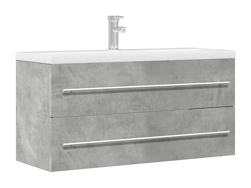 Armoire d'évier Gris béton 100x38,5x48 cm Aggloméré