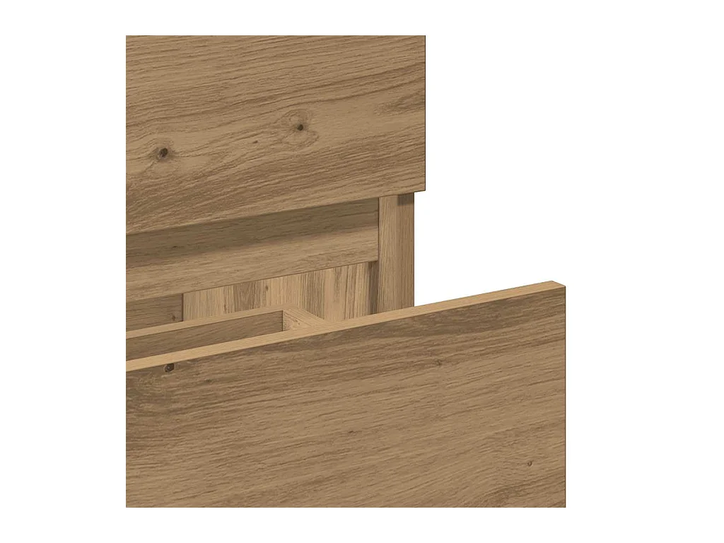 Armoire de salle de bain avec miroir chêne artisanal