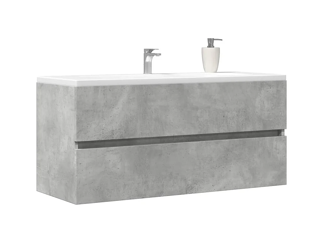 Armario para lavabo contrachapada gris hormigón 100x38,5x45 cm
