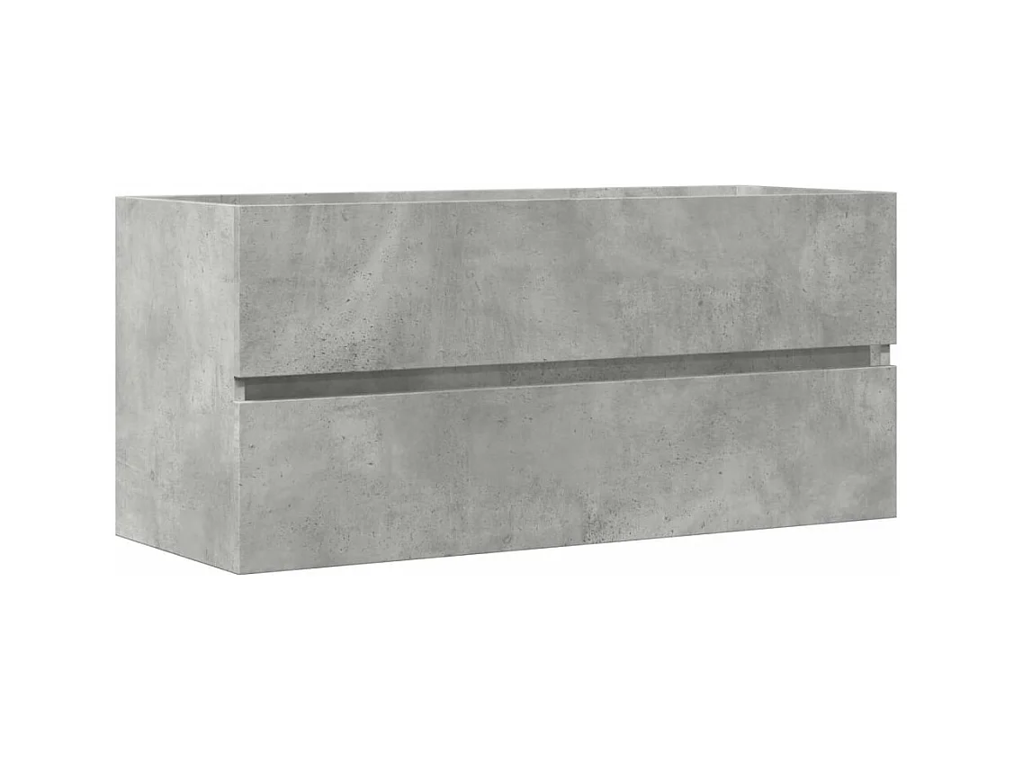 Armario para lavabo contrachapada gris hormigón 100x38,5x45 cm