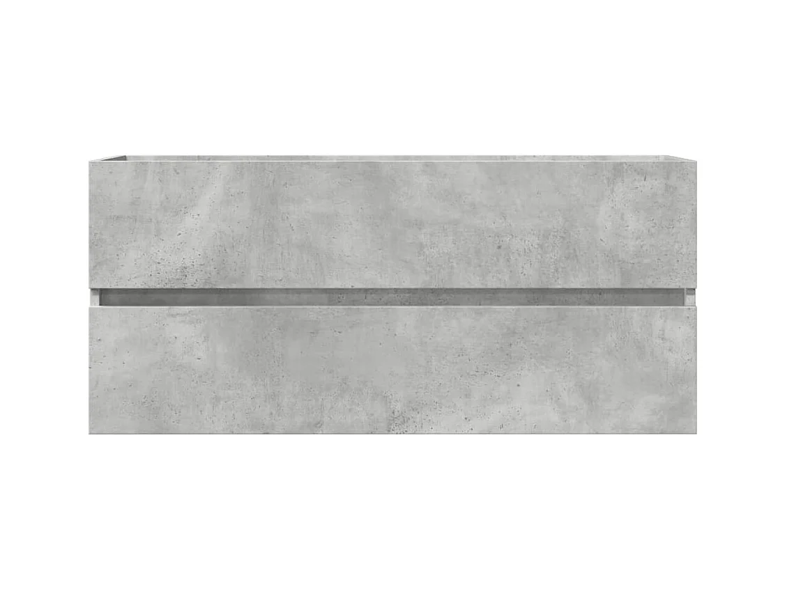 Armario para lavabo contrachapada gris hormigón 100x38,5x45 cm