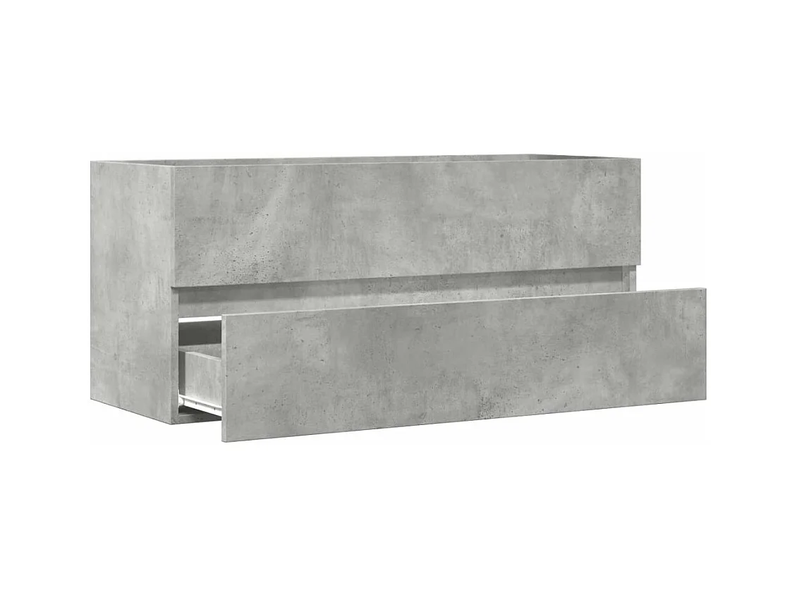 Armario para lavabo contrachapada gris hormigón 100x38,5x45 cm