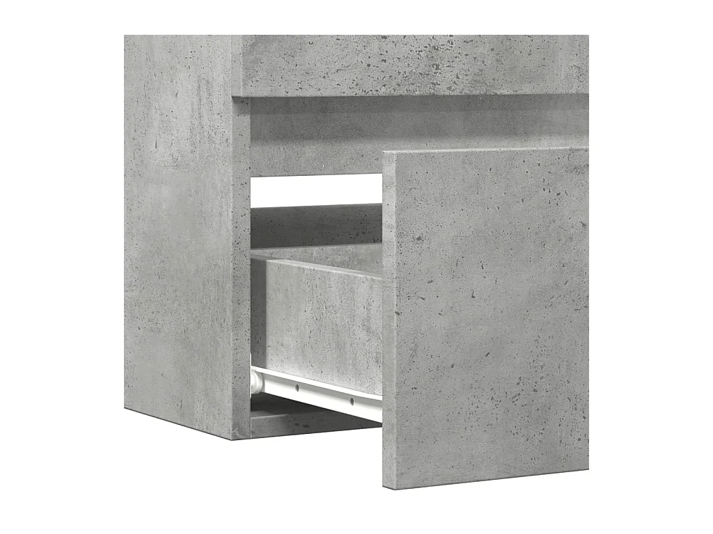 Armario para lavabo contrachapada gris hormigón 100x38,5x45 cm