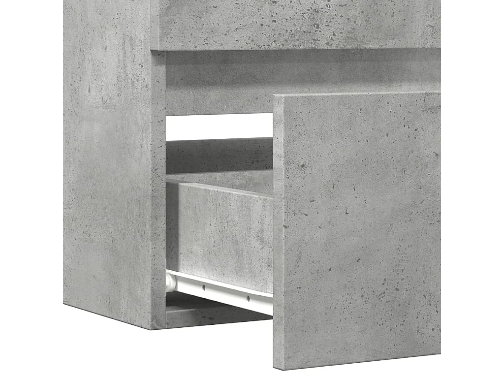 Armoire d'évier Gris béton 100x38,5x45 cm Aggloméré