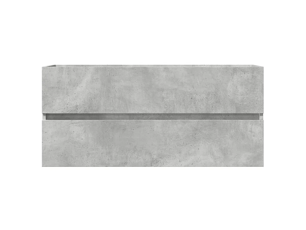 Mobile Lavabo Grigio Cemento 100x38,5x45cm in Legno Multistrato
