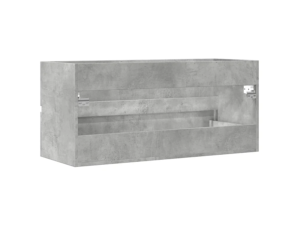Mobile Lavabo Grigio Cemento 100x38,5x45cm in Legno Multistrato