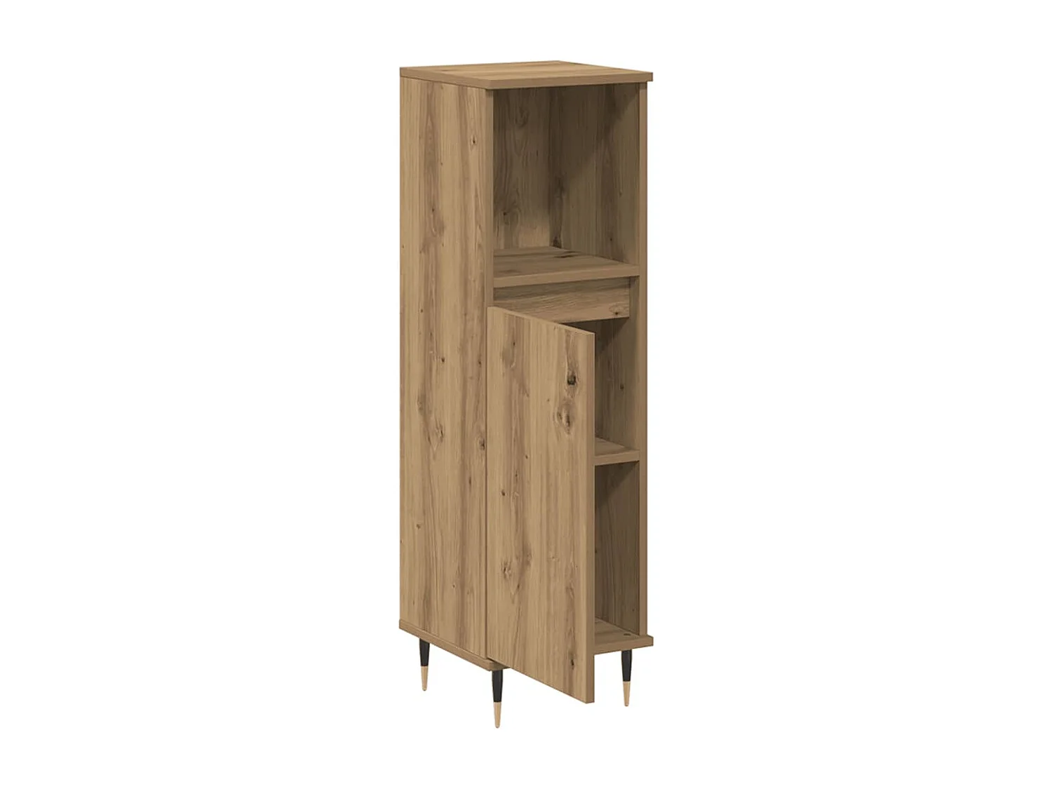 Armoire de salle de bain chêne artisanal 30x30x100 cm