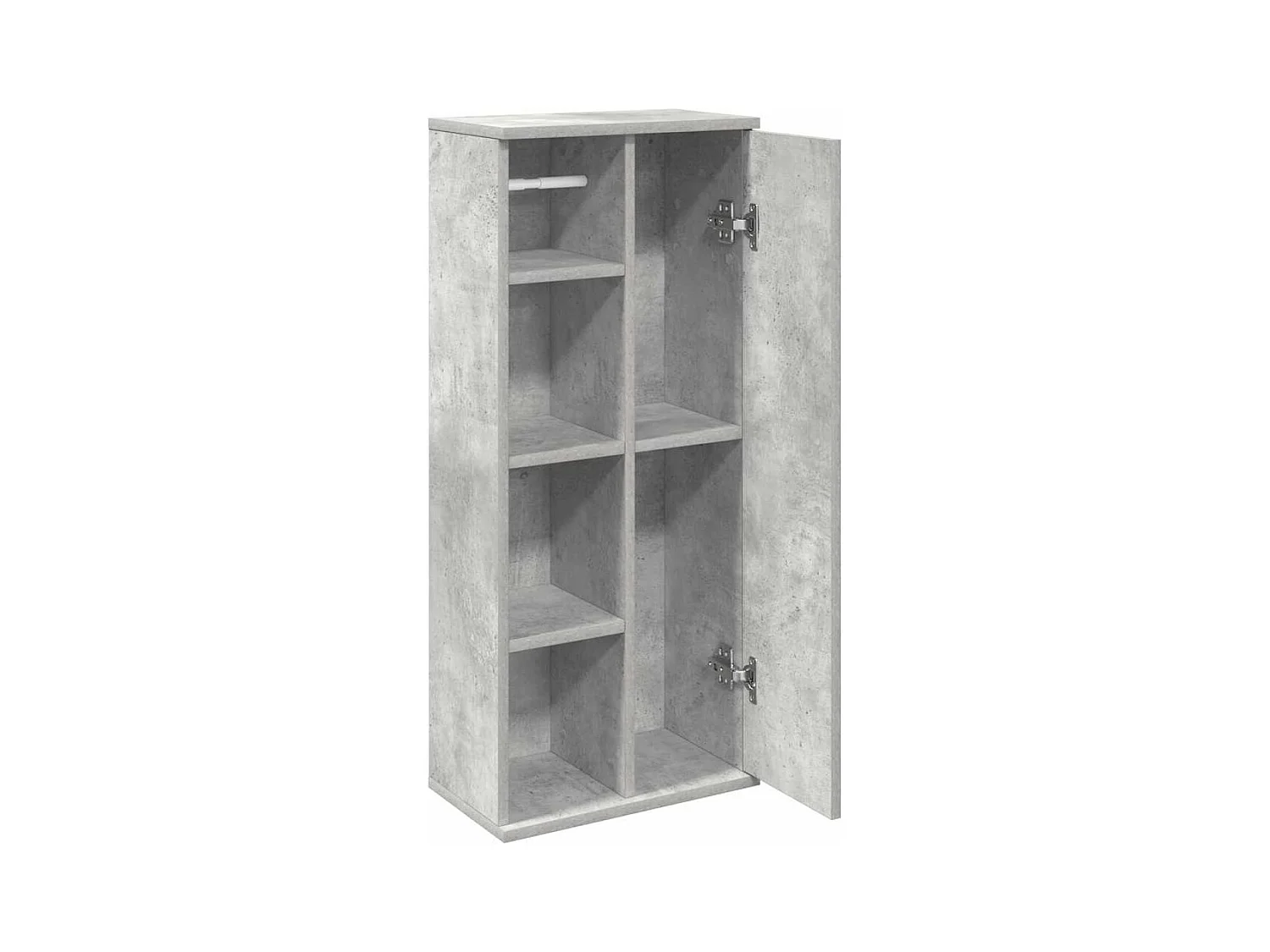 Meuble de salle de bain avec porte-rouleau gris béton