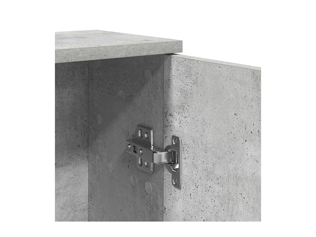 Meuble de salle de bain avec porte-rouleau gris béton
