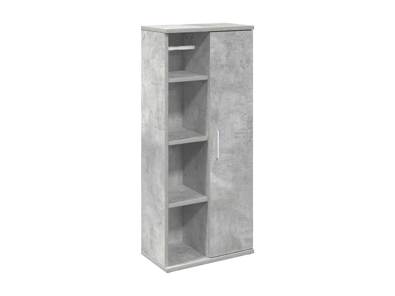 Badezimmerschrank mit Rollenhalter Betongrau 39x22x90 cm