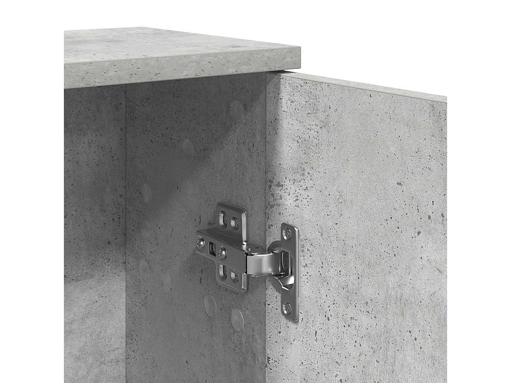 Badezimmerschrank mit Rollenhalter Betongrau 39x22x90 cm